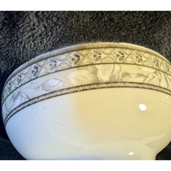 Johnson Brothers Enchanted Garden Fruit Saucer Bowl England Violet Pansy Lot 2 - Picture 7 of 8